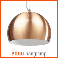 Koperkleurige POGO hanglamp - Alterego nieuwigheden