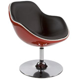 Rood-zwarte fauteuil KOK - Alterego Design