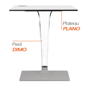 DIMO tafelvoet en PLANO tafelblad - Tafel Alterego