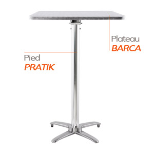 PRATIK tafelvoet en BARCA tafelblad - Tafel Alterego